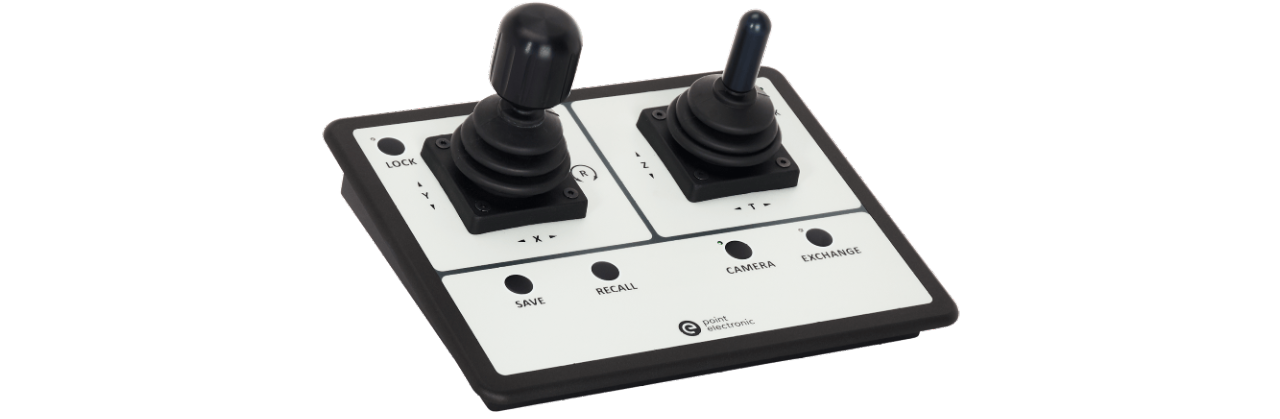 Joystick panel by point electronic GmbH to faciliate the strage control in the electron microscope - teaser image