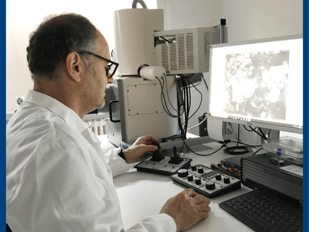 The LEO DSM982 modernized by point electronic in the laboratory.
